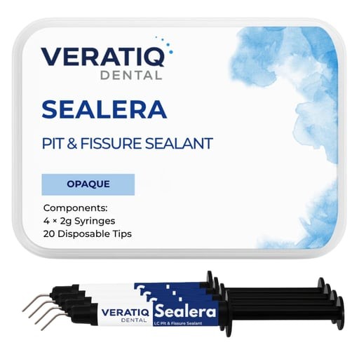 Veratiq Sealera Light-Cured Pit & Fissure Sealant, Opaque –4×2g Syringes+20Tips