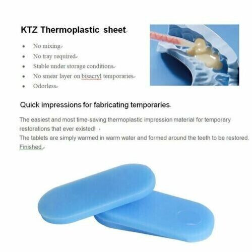 Dental Temporary Impression No Tray Crown Thermoplastic Base Disc Wax Tablet Kit