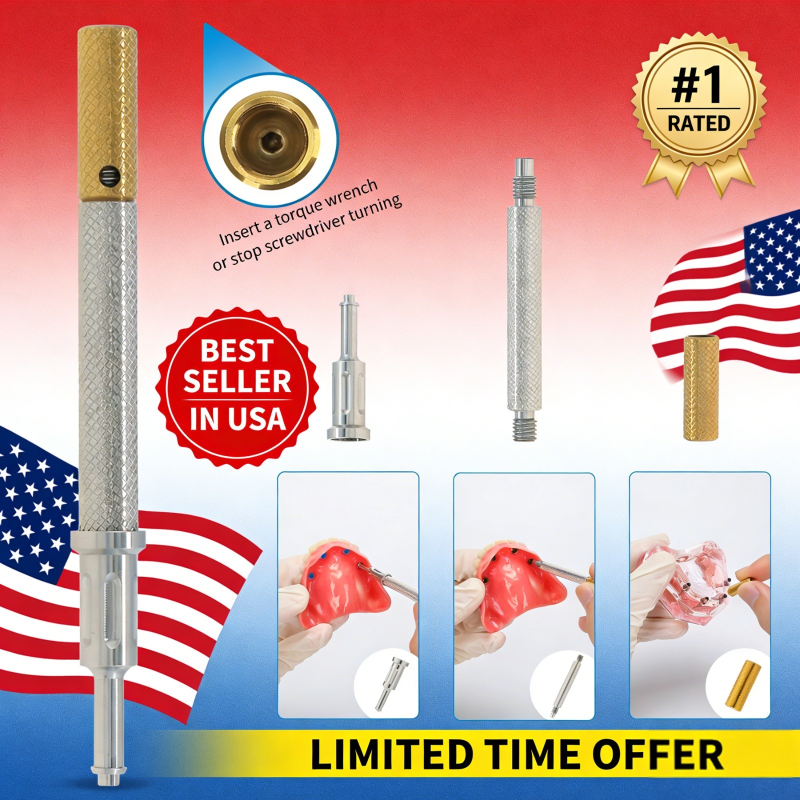 US Universal Locator 3‑In‑1 Core Tool Retention Cap Insertion & Extraction Tool