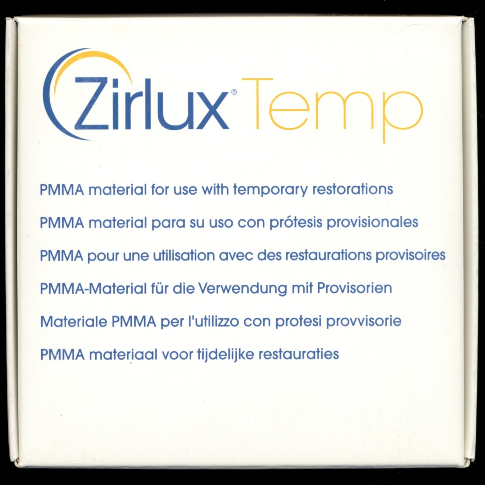 Zirlux Temp PMMA – 98×18 mm – Shade B1 – 9007905 – Use By 2029-01-01