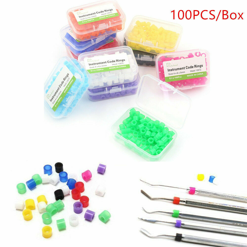 Dental Silicone Instrument Color Mark CODE RING Bands Autoclavable Large 6mm