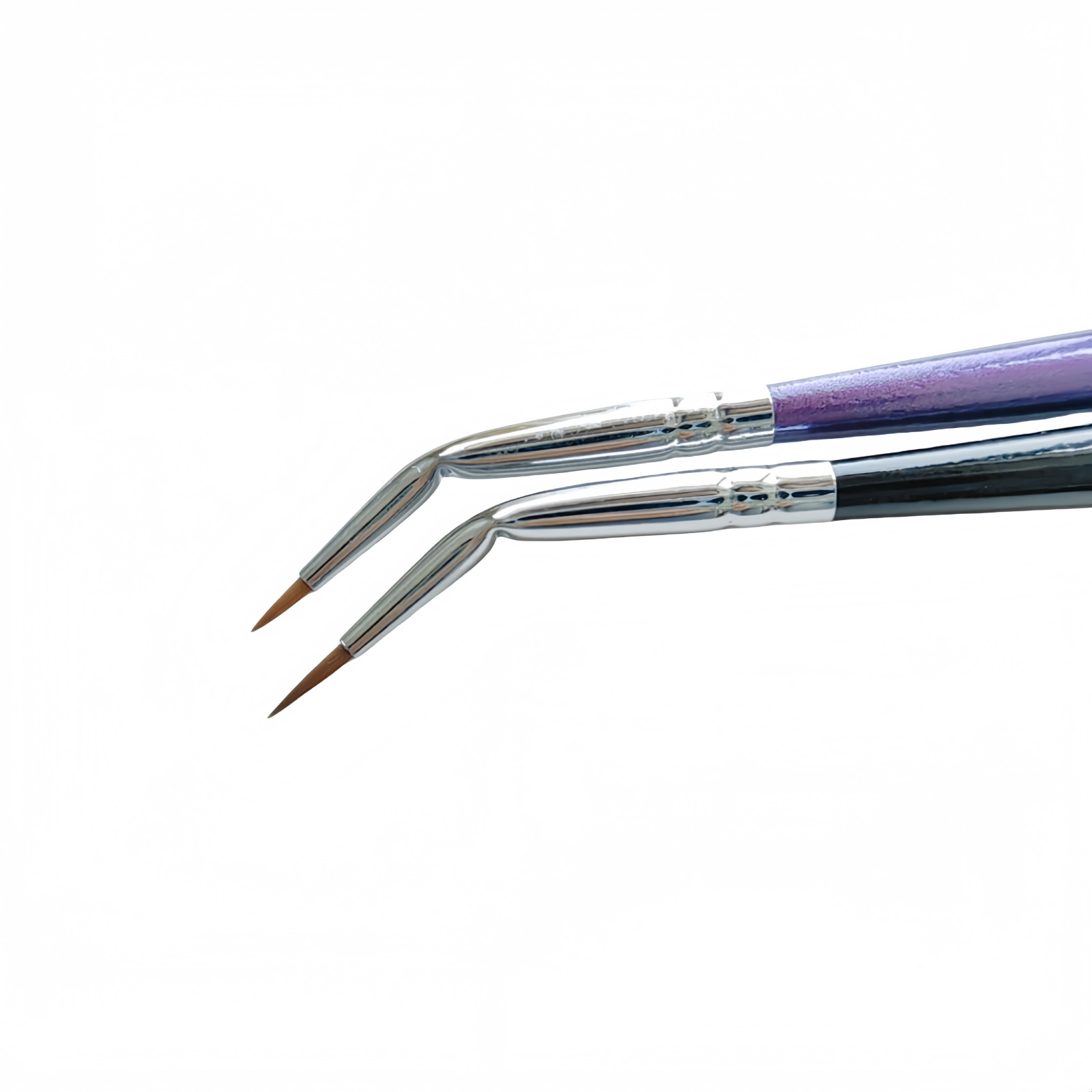 4Pcs Dental Nylon Brush Pen Laboratory Synthetic Brushes Curved Head Technicians