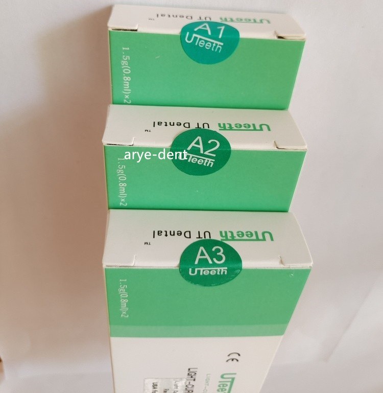 A1/A2/A3 Flowable Resin UT Dental Composite Light Cure 2 Syringe+10 Tips Kit