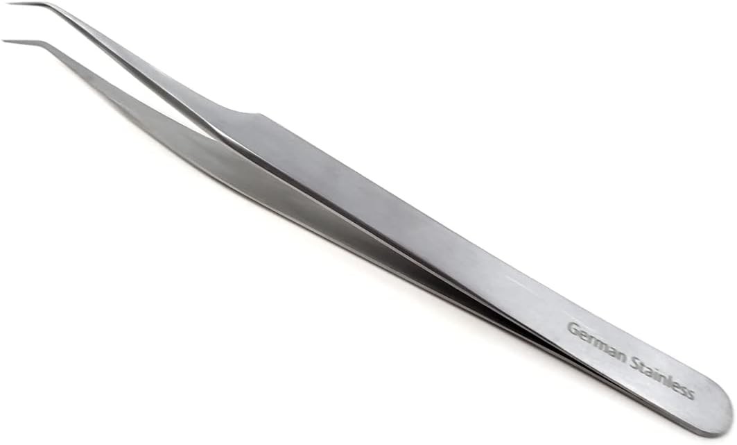 High Precision Stainless Steel Lab Tweezer/Forceps with Fine Pointed Tips 4.75″