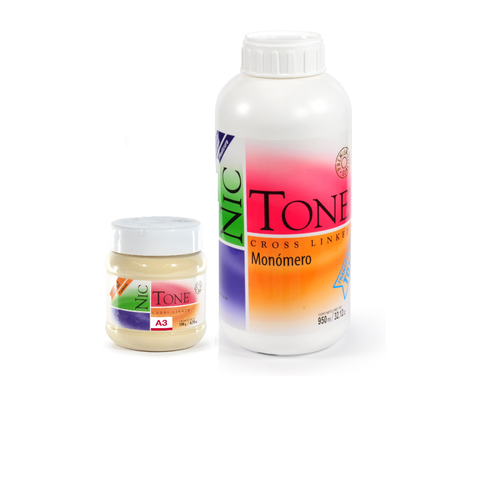 NIC TONE Autocurable Coldcure Acrylic Resin Powder All Shades AND Liquid by MDC
