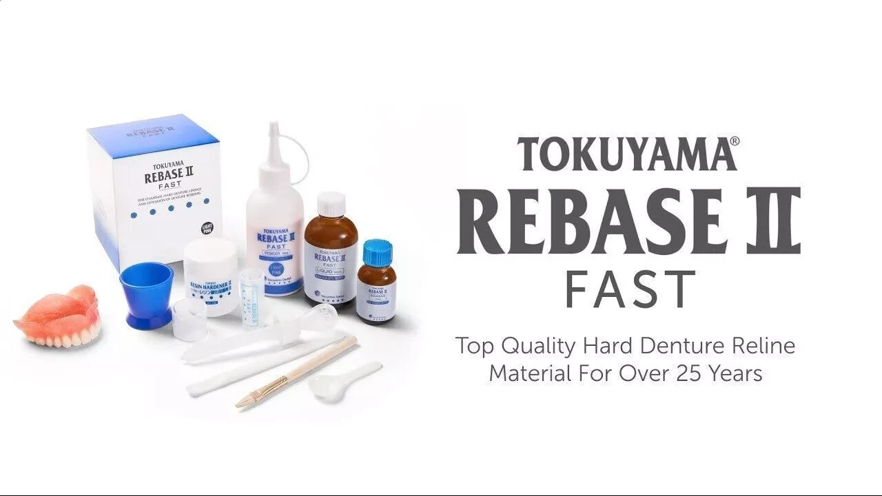 TOKUYAMA REBASE-II CHAIR-SIDE HARD-DENTURE PARTIAL-DENTURE KIT FREE SHIPPING