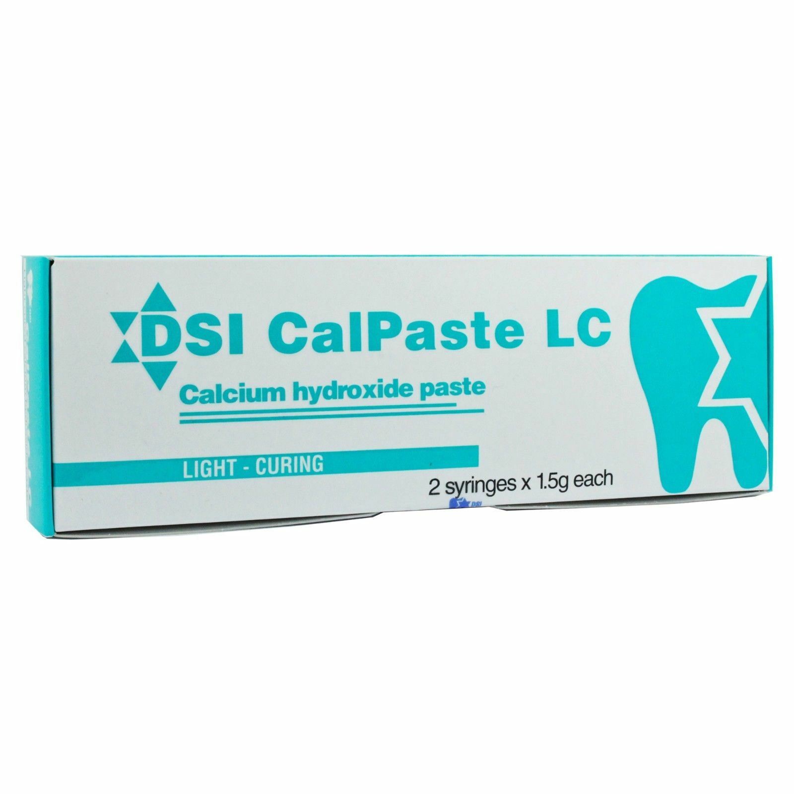 DSI CalPaste LC Dental Radiopaque Light-Cured Calcium Hydroxide Paste 2×1.5g