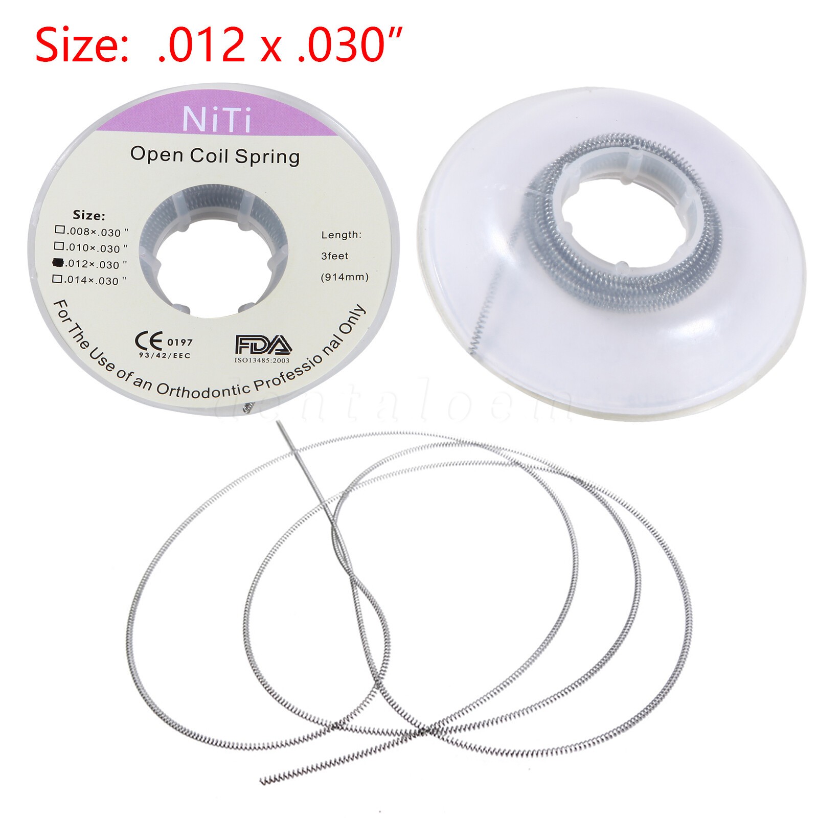 Orthodontic Dental Braces Niti Open Coil Spring Dia.012 Inch/.030 Inch 914mm OR