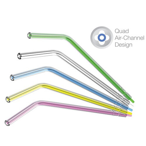 NeoTips 300 Disposable Air-Water Syringe Tips, Clear with assorted color cores
