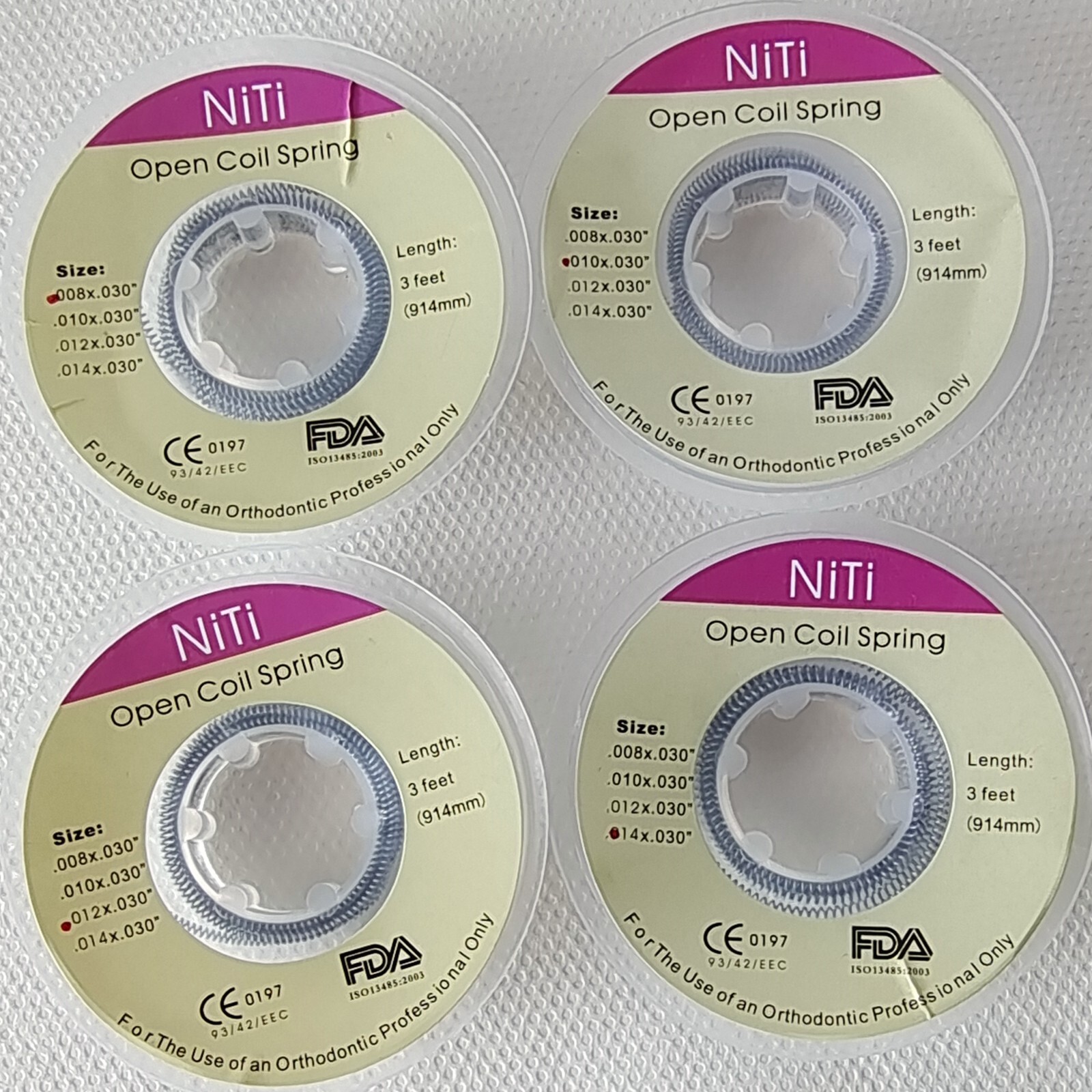 10Roll Dental Orthodontic Niti Open Coil Spring Spool 030 ” inch 914mm