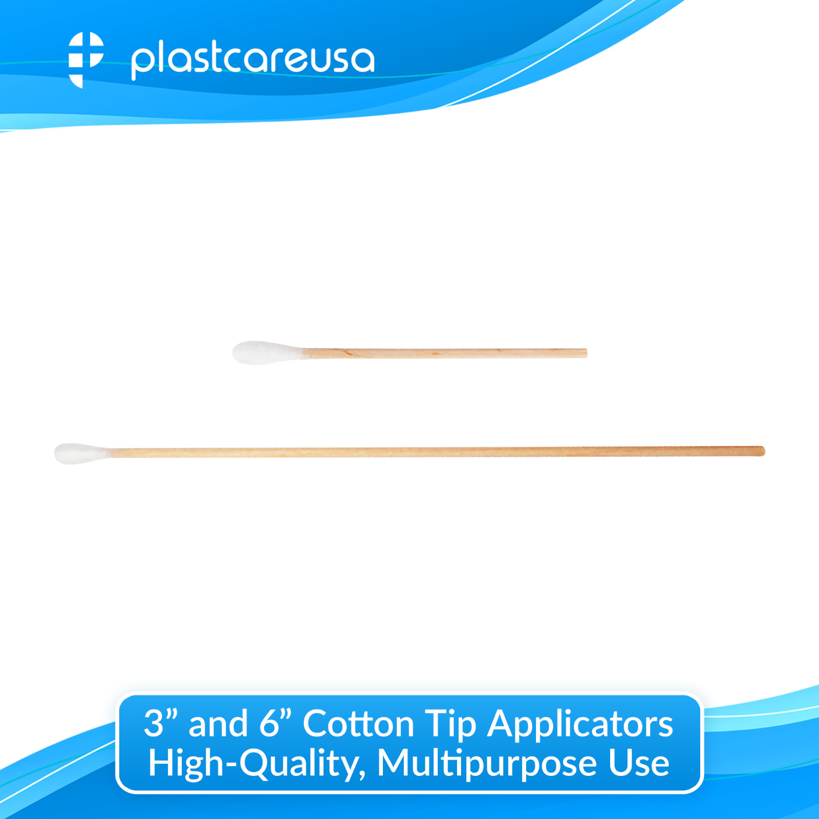 3″ Cotton Tip Applicators – 1000 (10 x 100) Medical Swabs, Dental Wood Sticks