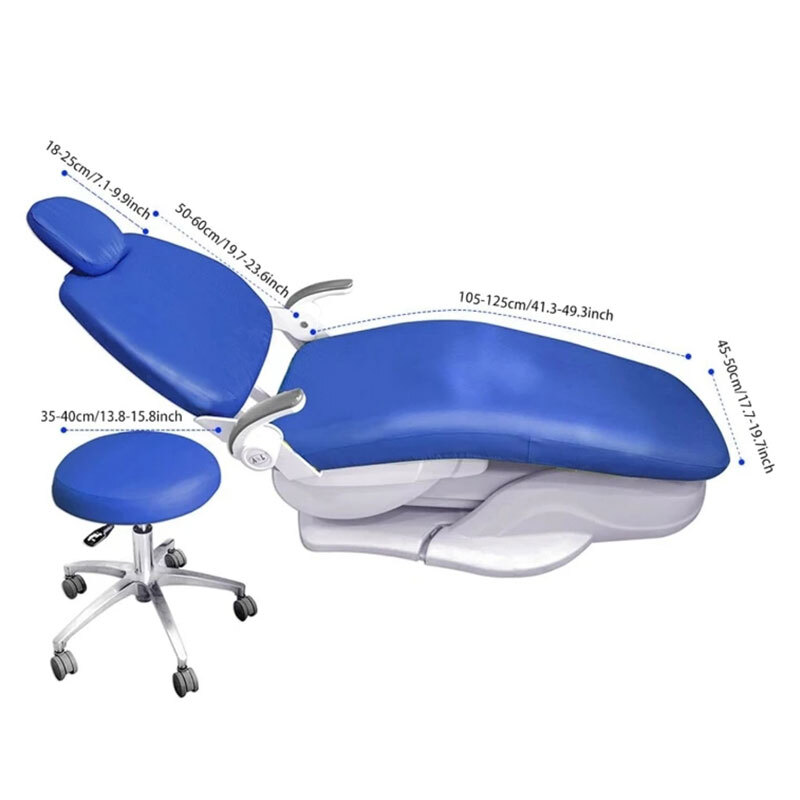 Dental Unit Chair Covers Thick Elastic Fabric Dentist Stool Protector 4Pcs/Set