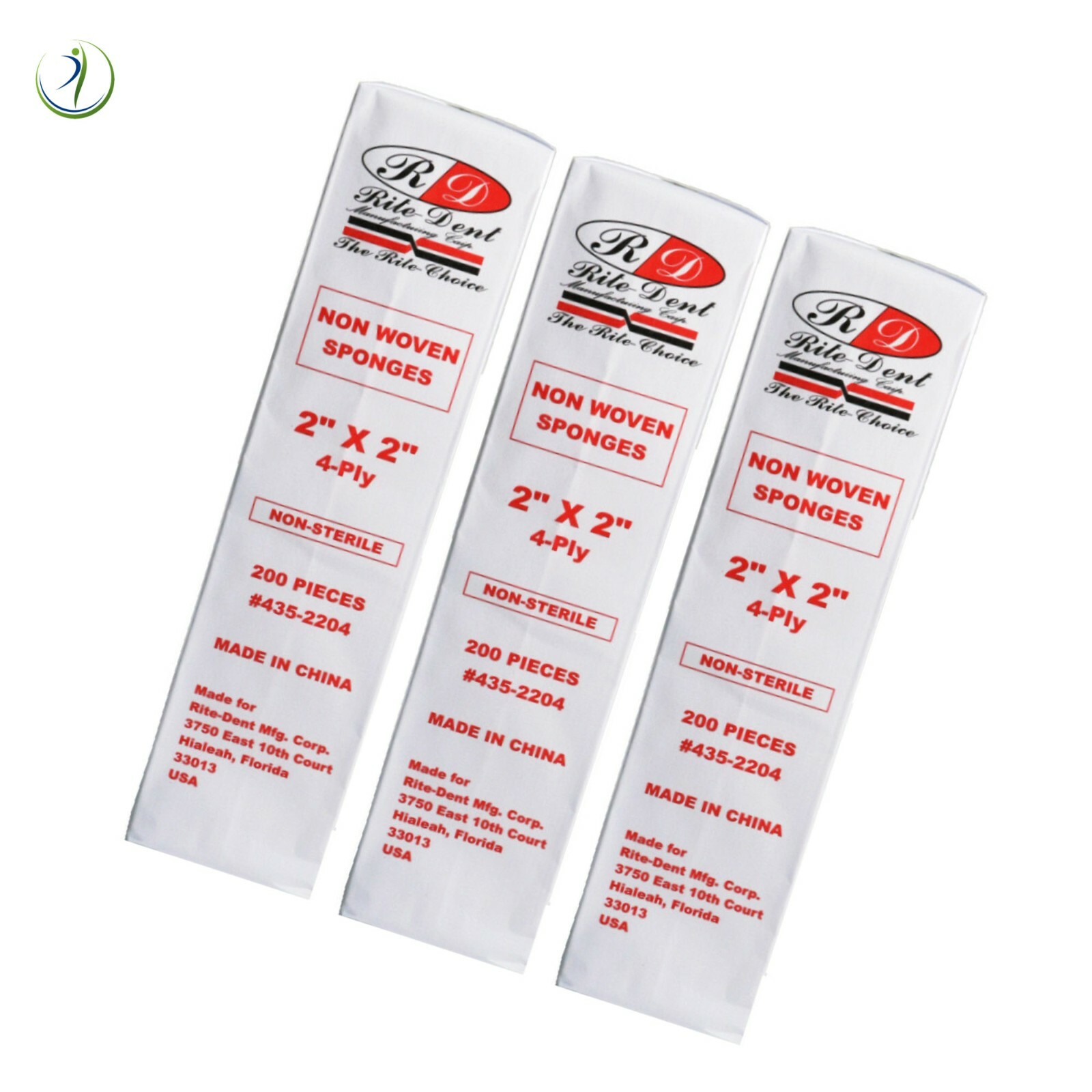 DENTAL COTTON GAUZE 2X2 4 PLY NON WOVEN 5,000/CASE MEDICAL HOSPITAL TATTOO SPA