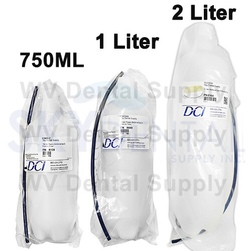 DCI Dental Water Bottles, Heavy-Duty Plastic 750ML / 1 / 2 Liter with Cap & Tube