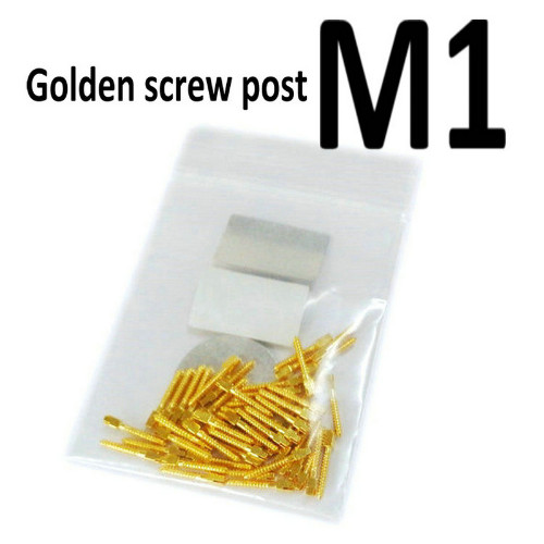 30 Pcs Dental Screw Post Endo Root Canal Conical Refills Golden/Titanium/Steel