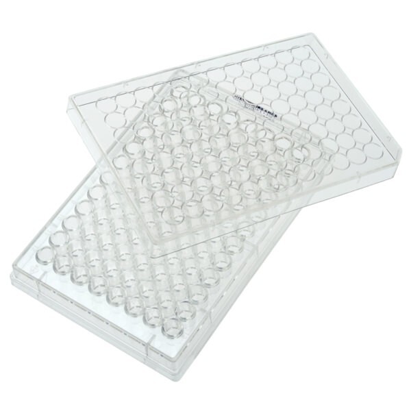 CELLTREAT 96 Well Non-treated Plate,Round Bot w/Lid, Individual, Sterile, 229590