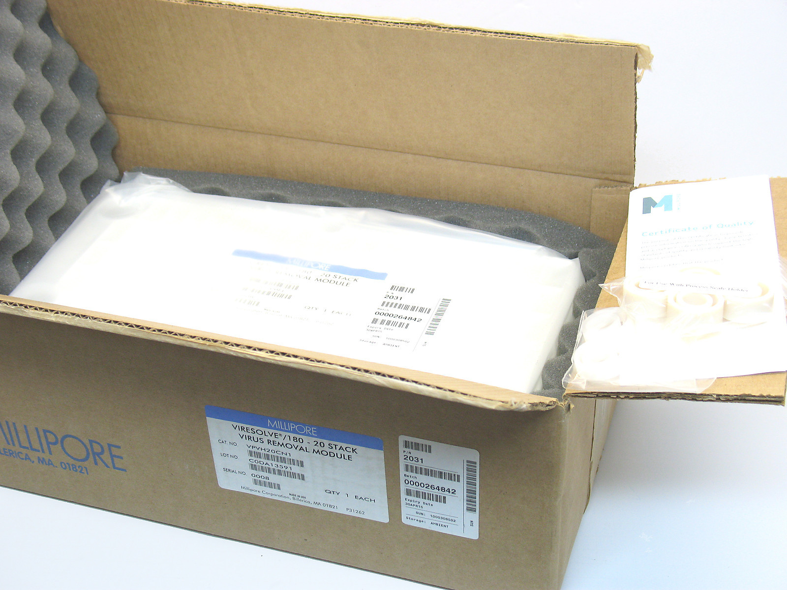 MILLIPORE VPVH20CN1 Viresolve 180 KDa Virus Removal Module 20-Stack Mfd 2010 &09