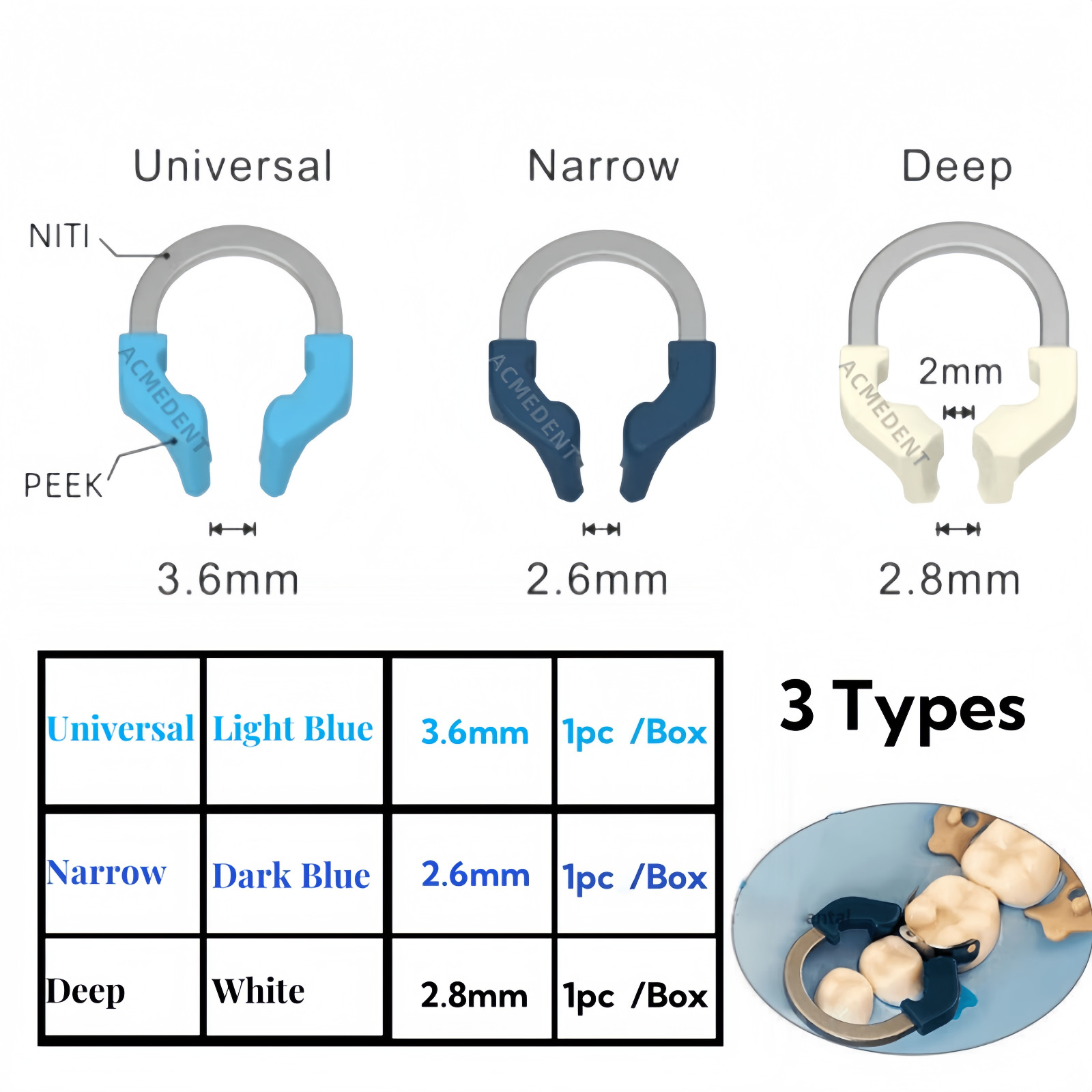 Dental Matrix Bands Ring Sectional Matrice Clamp Fit Garrison Palodent V3 System