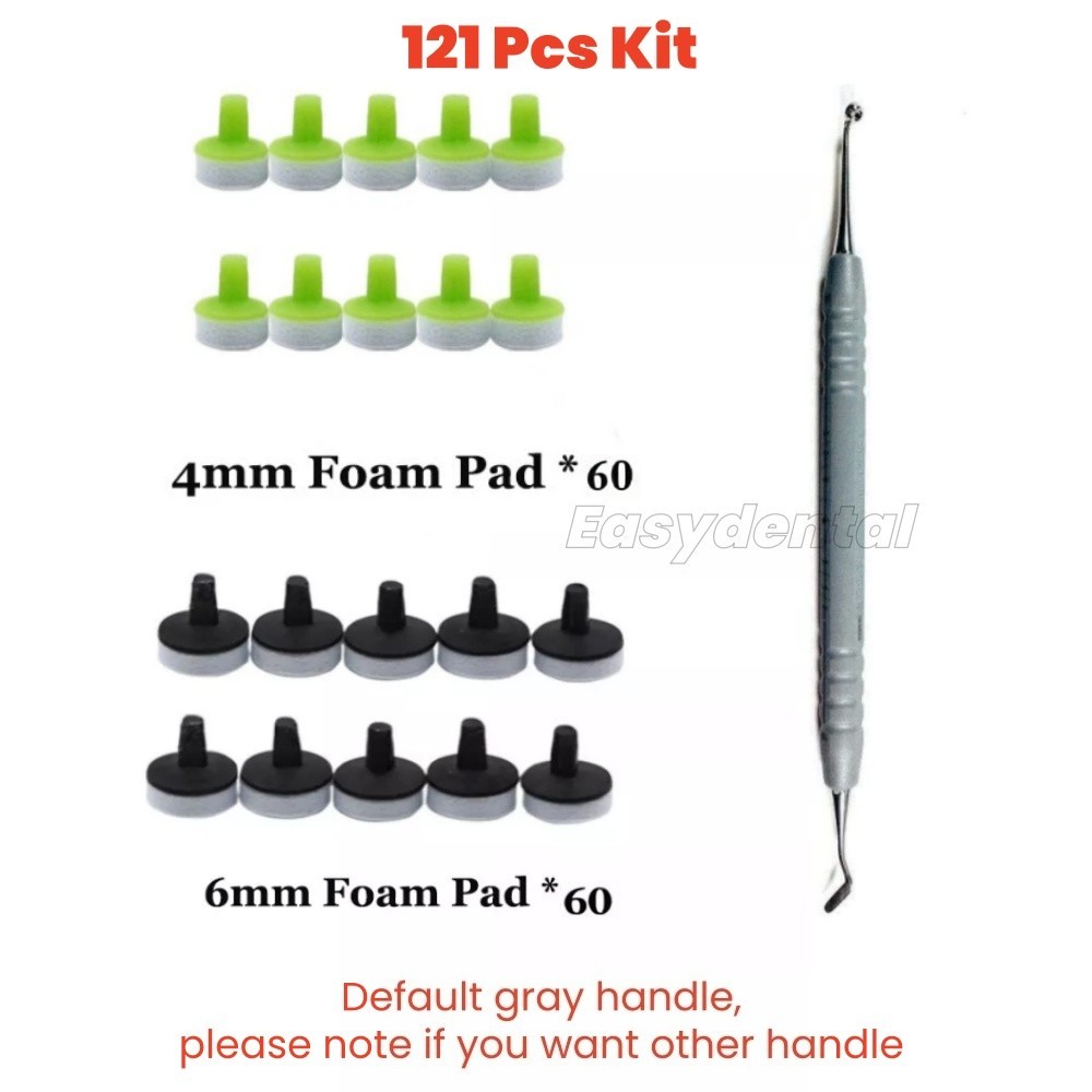 121Pcs Dental OptraSculpt Foam Pad Handle Composite Resin Filling Spatula Handle