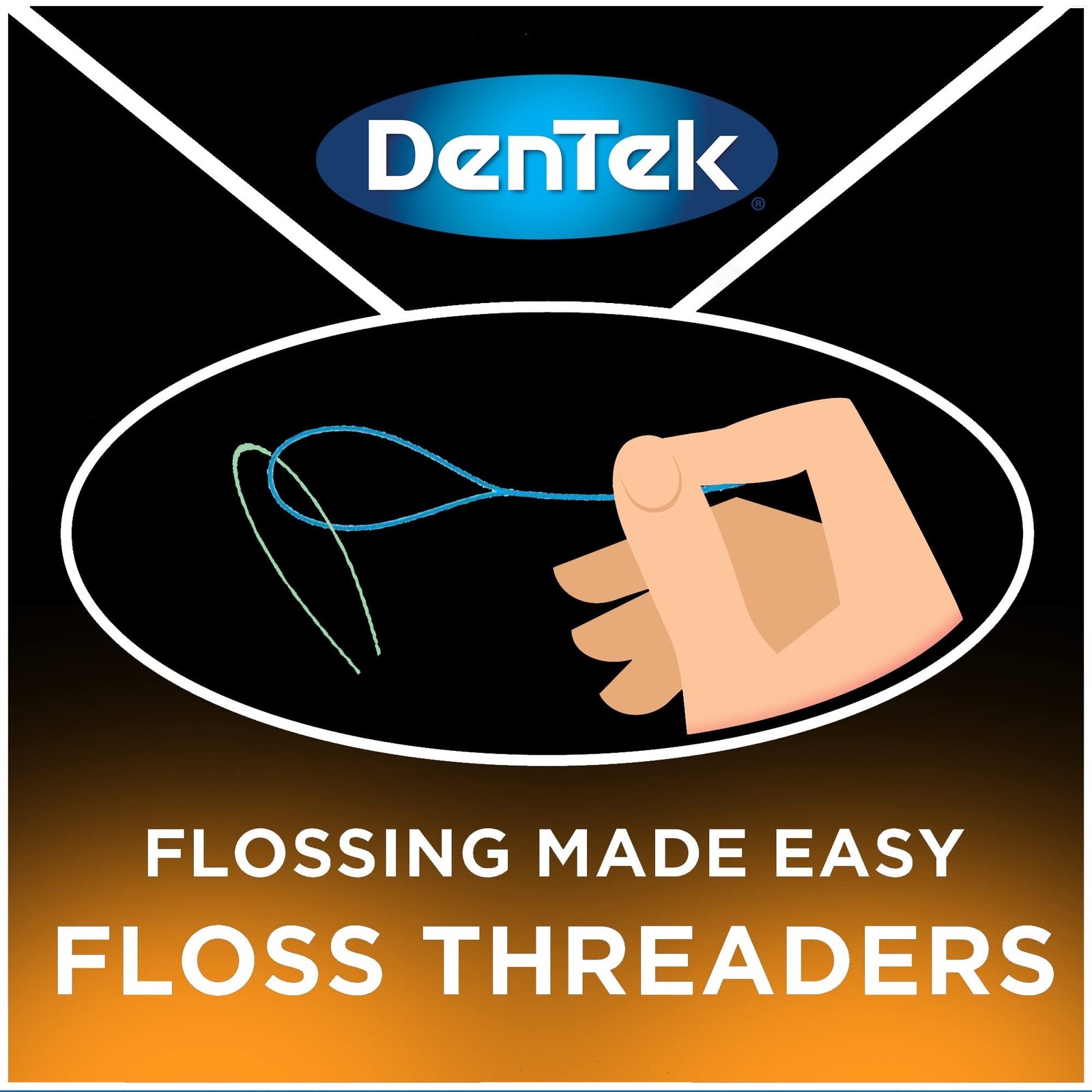 DenTek Floss Threaders for Braces, Bridges & Dental 50 Count (Pack of 1)