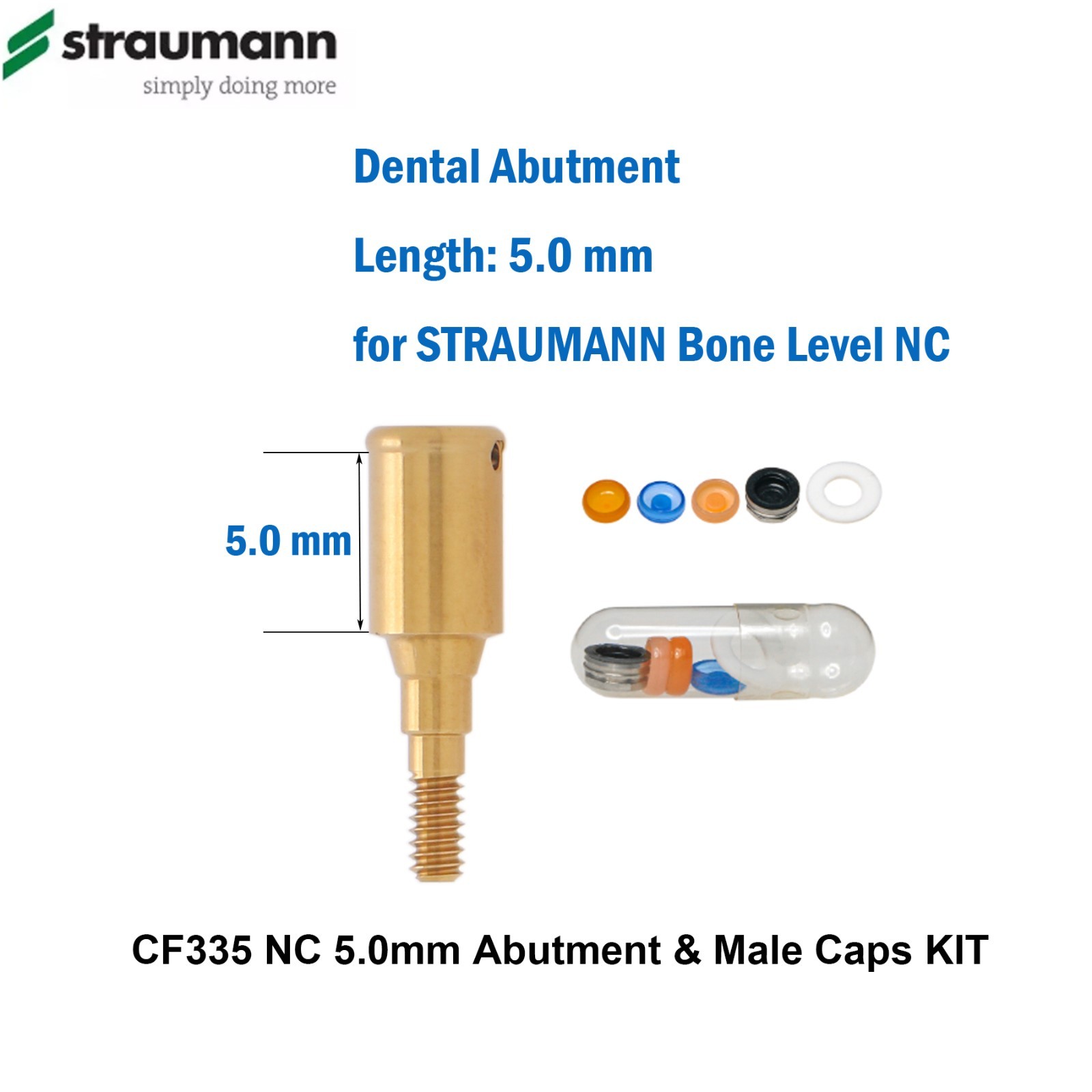Dental fit STRAUMANN Compatible Bone Level RC/NC D3.7MM locator Abutment 4,5,6MM