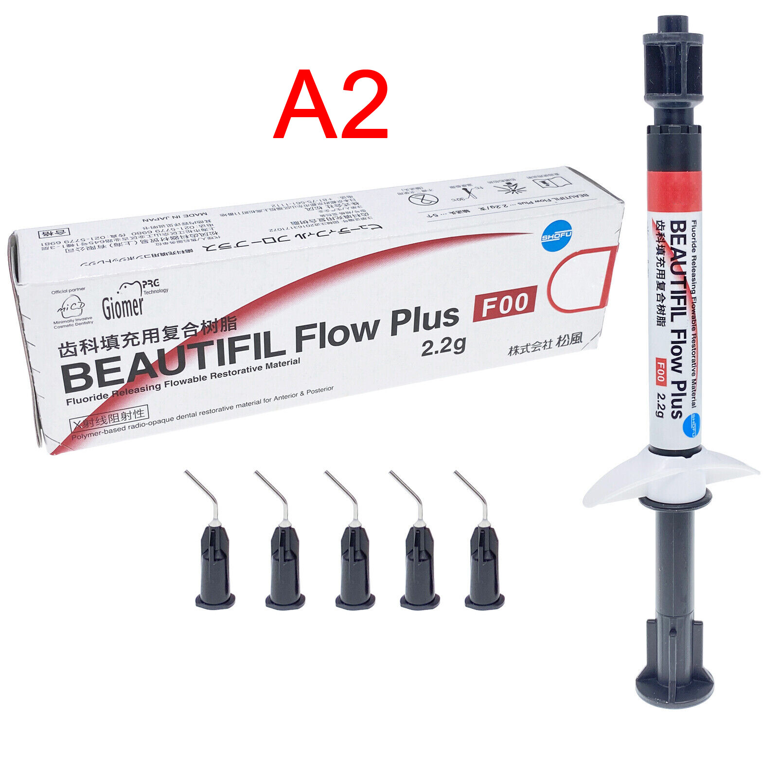 Shofu Dental 2002 Beautifil Flow Plus F00 Zero Flow Composite A2 2.2 Gm