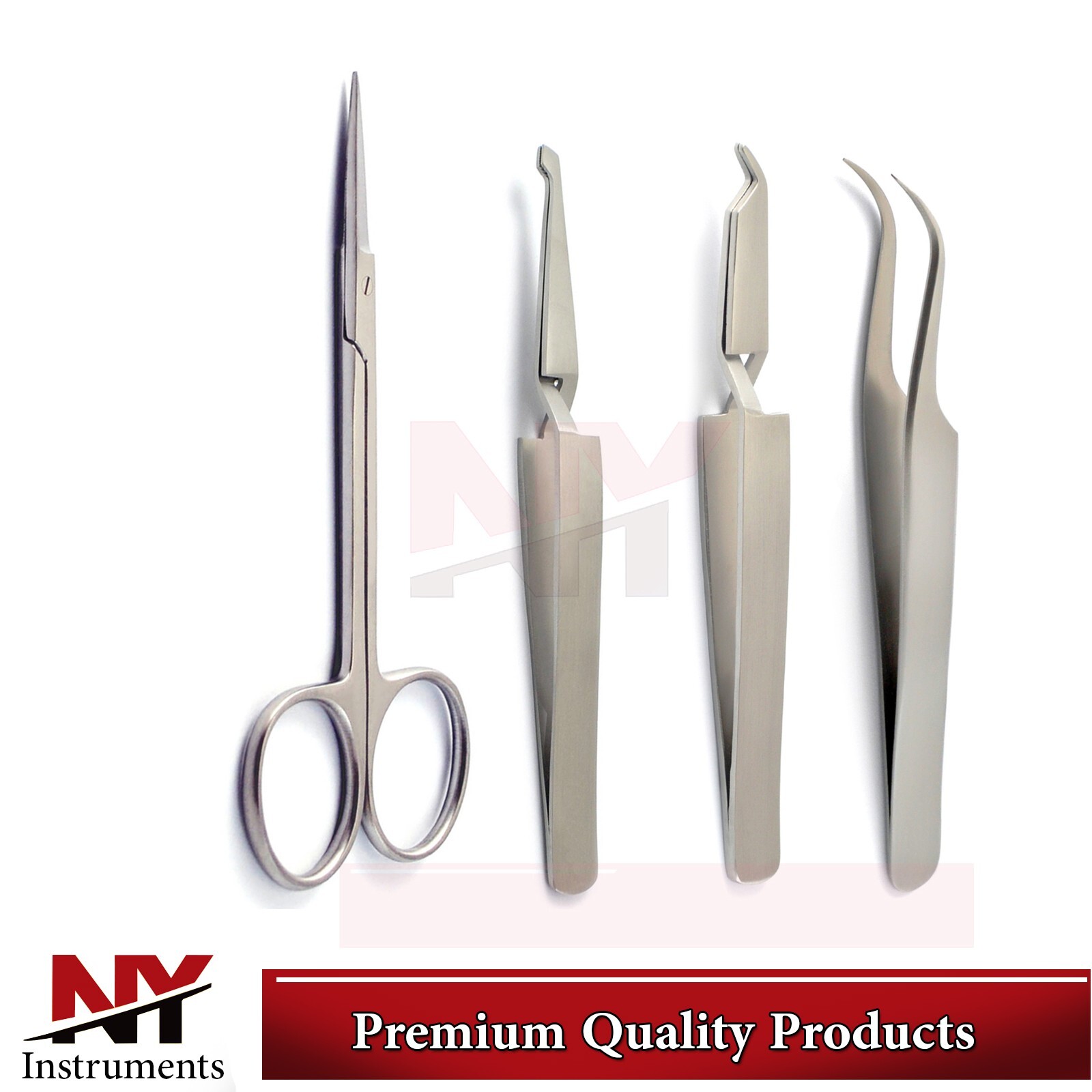 Orthodontic Bracket Holding Placing Tweezers & Tissue Suture Iris Gum Scissors