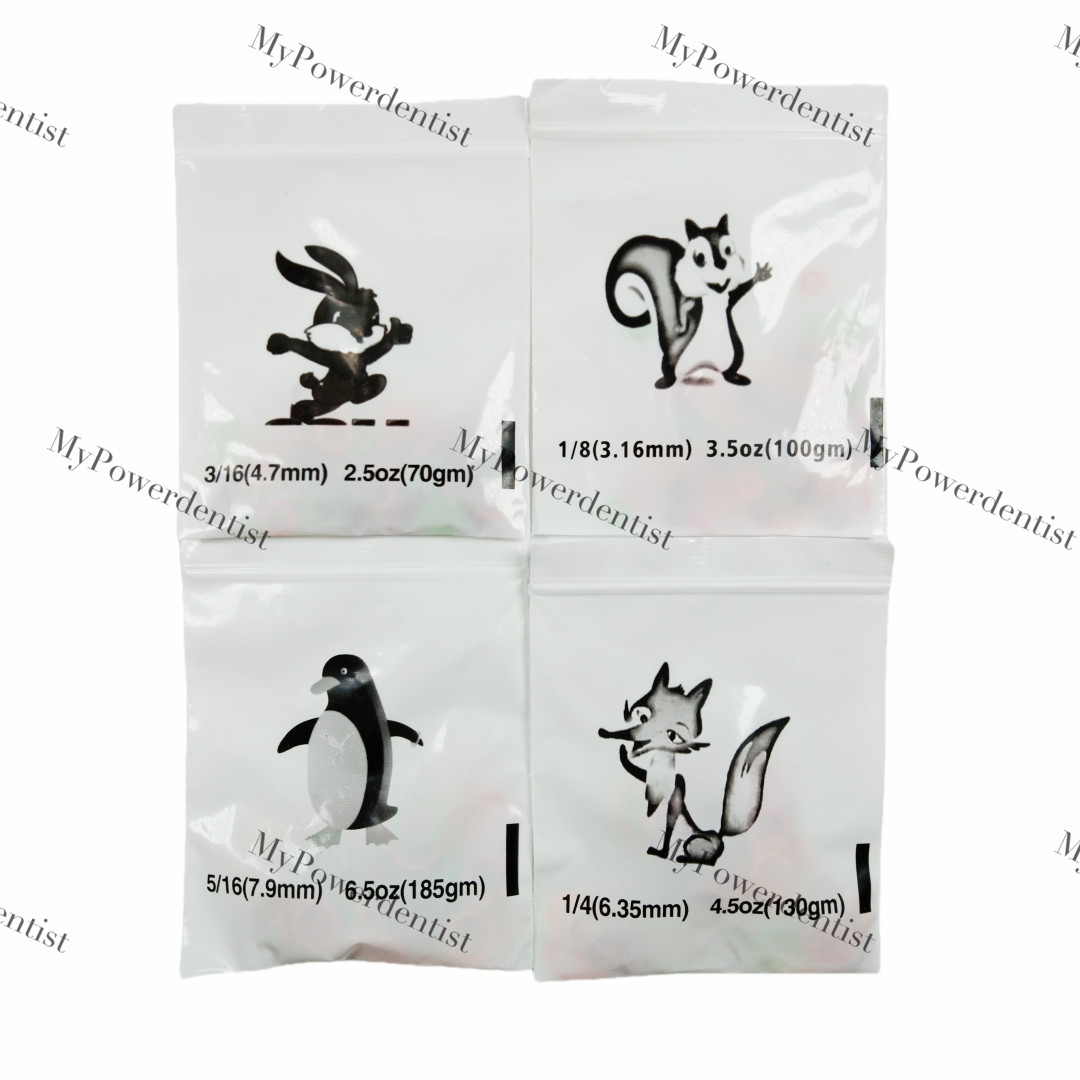 5000Pcs Dental Orthodontic Elastics Ligature Ties Bands Braces 2.5/3.5/4.5/6.5OZ
