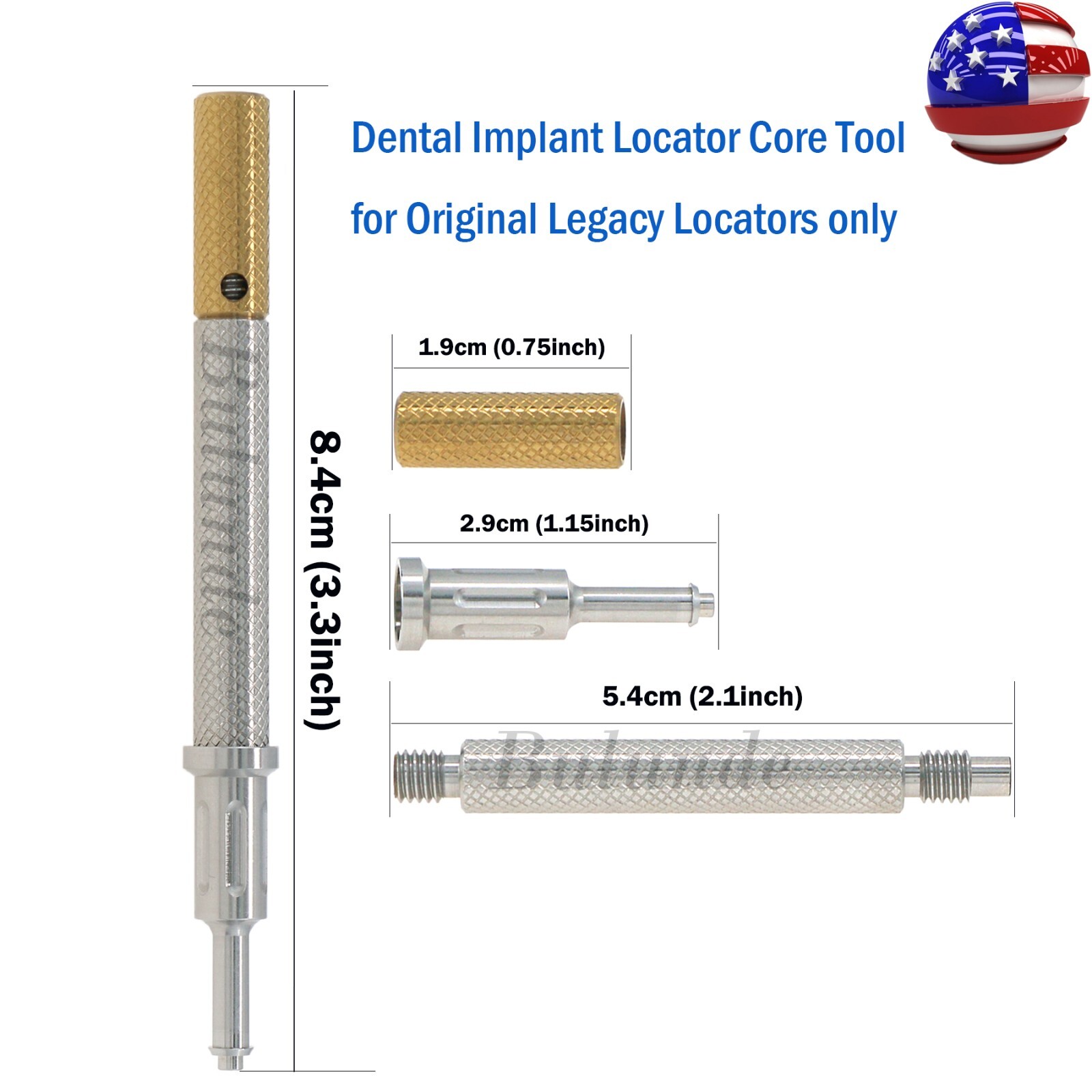 Overdenture Loc ator Core Tool Retention Caps Insertion Extraction Tool