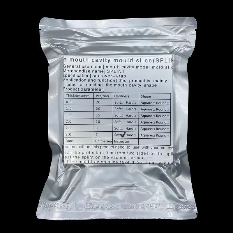 Dental Lab Splint Sheet Thermoforming Material Square Soft 3.0mm for Mouth Guard