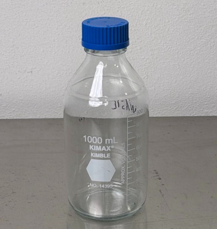 KIMBLE KIMAX 14395 1000mL Glass Graduated Media Storage Bottle
