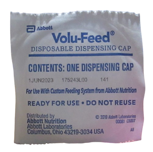 Abbott Volu-Feed Disposable Ready-to-Use Dispensing Cap #00081 60mL Lot of 12