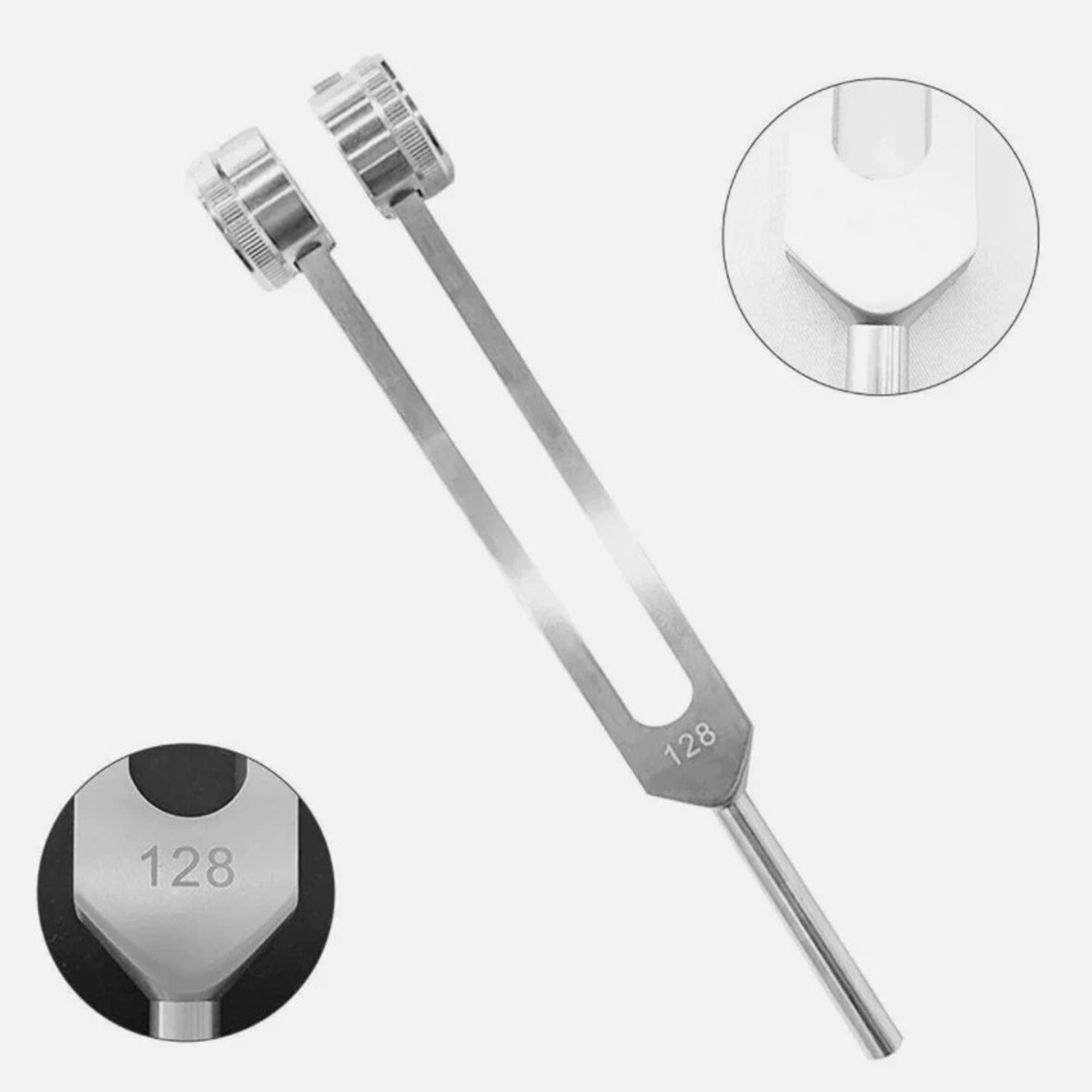 128Hz Tuning Fork with Silicone Hammer Sound Therapy Musical Instrument