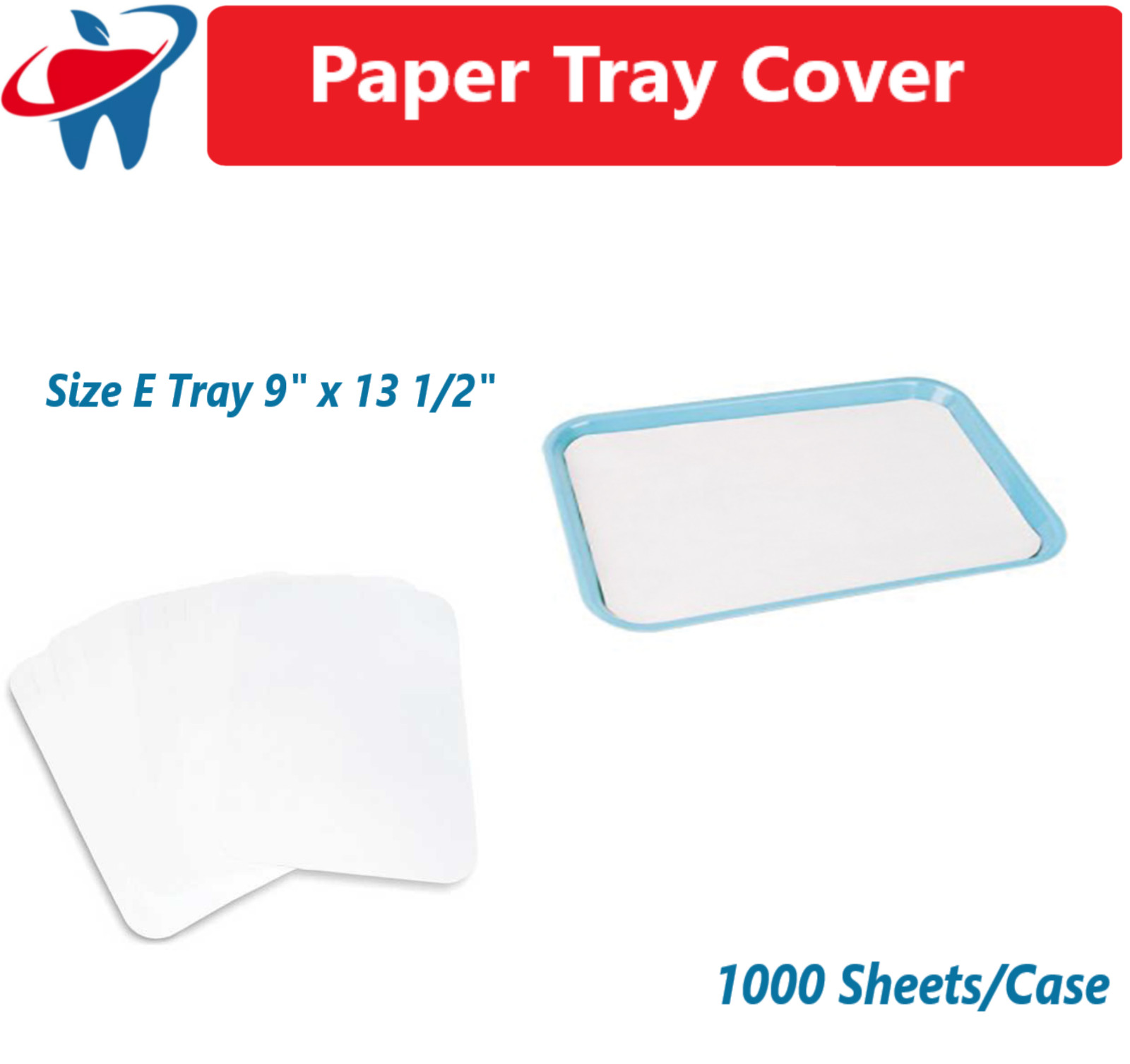 Dental Paper Tray Cover Size B / C / F White Blue Pink Green Lavender 1000/Box