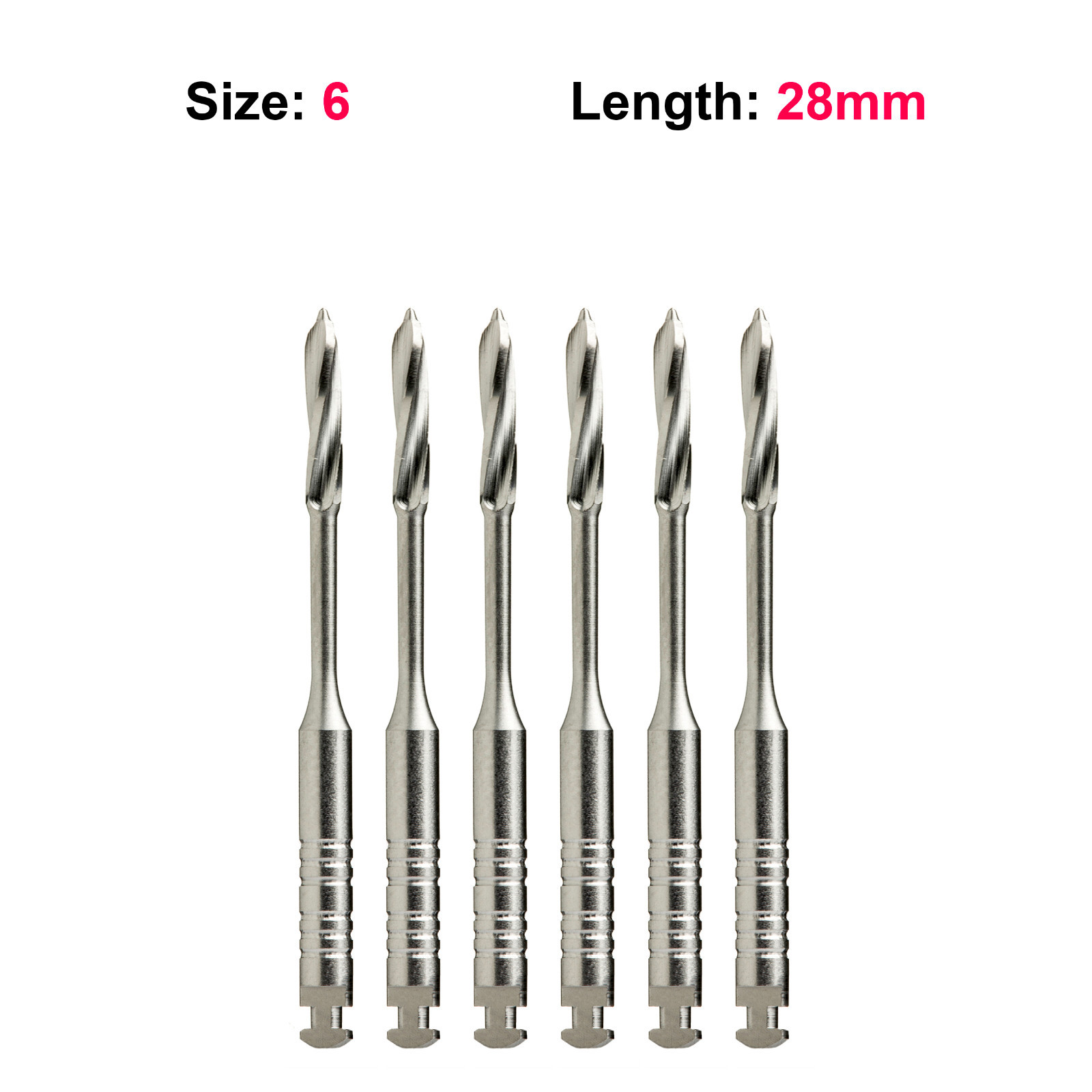 Peeso Reamers Endodontic DRILLS Drill #6 28mm 6/Pkg Top Quality