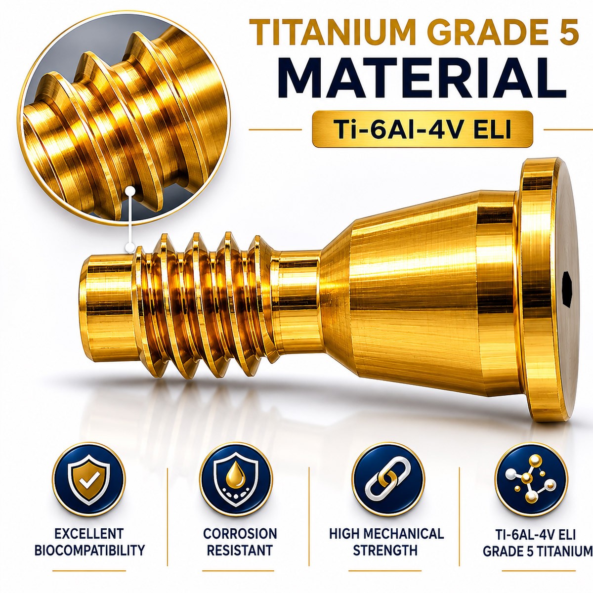 Dental RP NP Healing Abutment Compatible NobelActive Internal Conical Connection