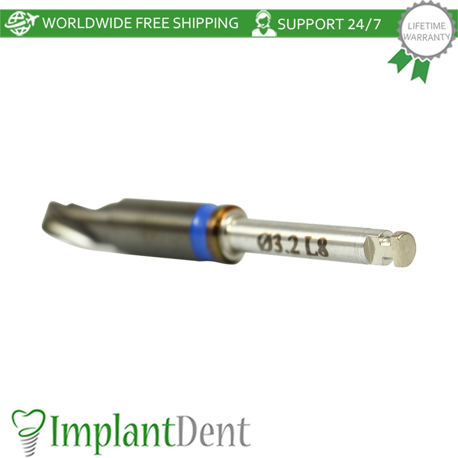 Dental DLC Step&Stop Integral Drills Ø3.2mm Stainless Steel Dentistry Tool