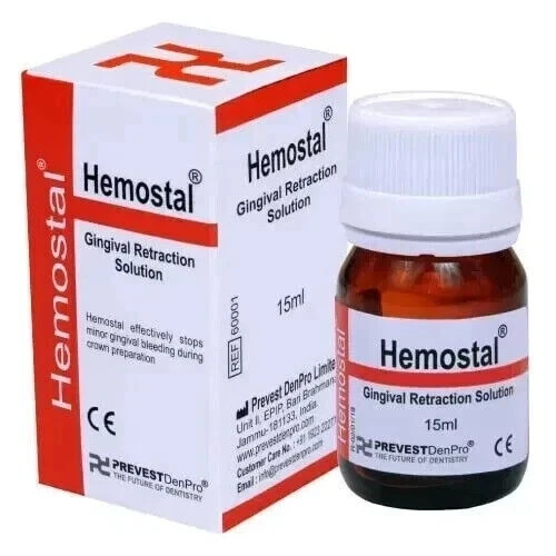 Hemostal HemoStop Hemostatic Aluminium Chloride Liquid Dental Prevest FASTSHIP