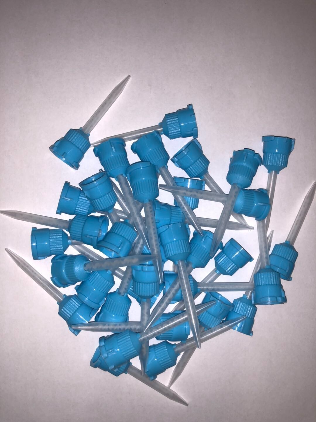 (BUY 3 GET 1 FREE)Blue/Clear 1:1 MIXING TIPS Temporary Crown & bridge 50 pcs/bag