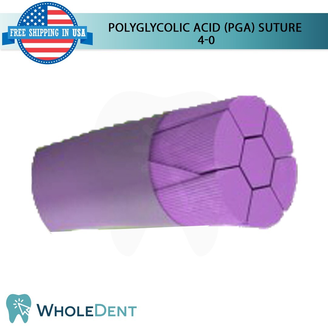 P G A Sut ure Sewing Thread 3/8 Circle Reverse Sterile 4-0