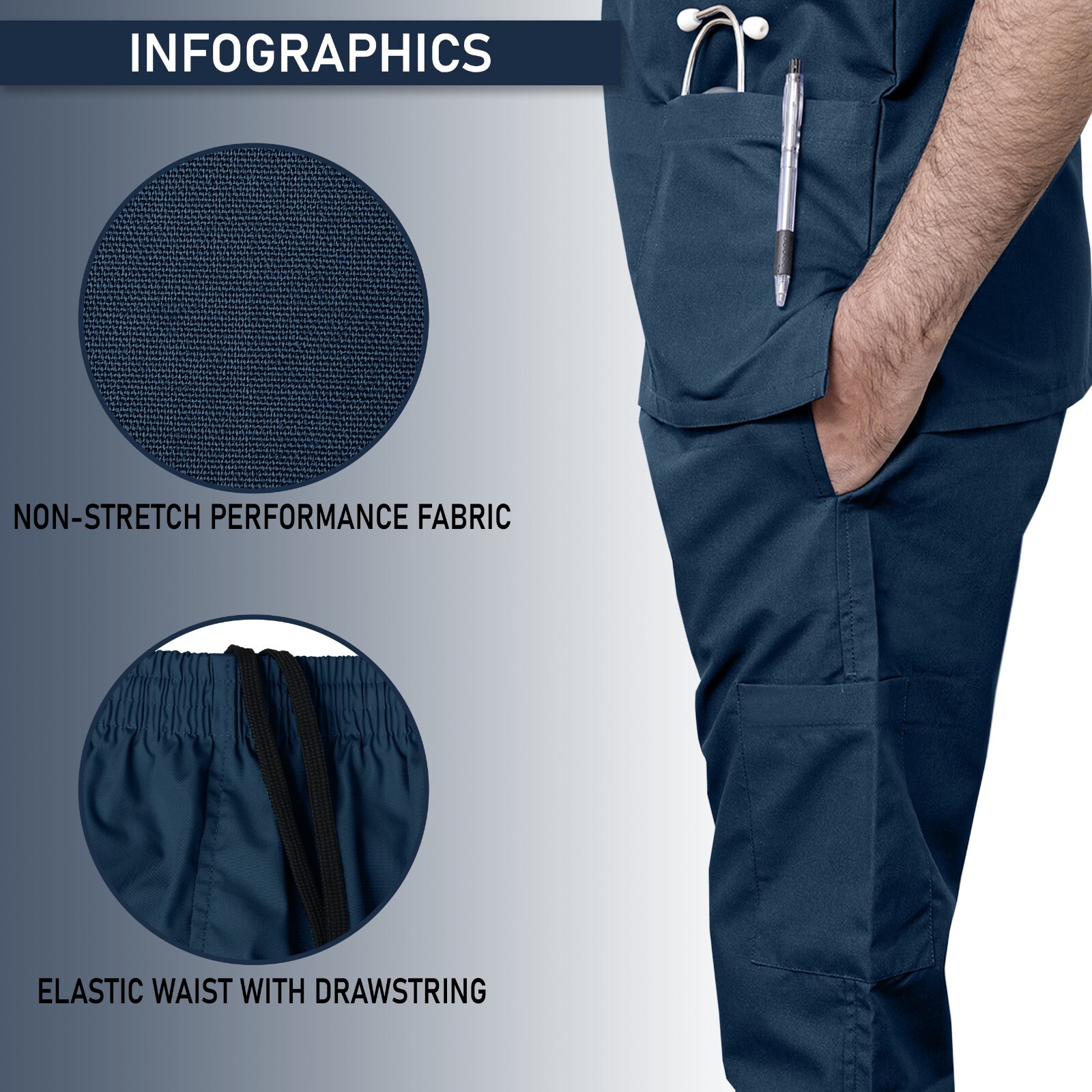 MediLap Mens Medical Scrub Uniform TUNIC TROUSER NHS Doctor Nurse Hospital Suit