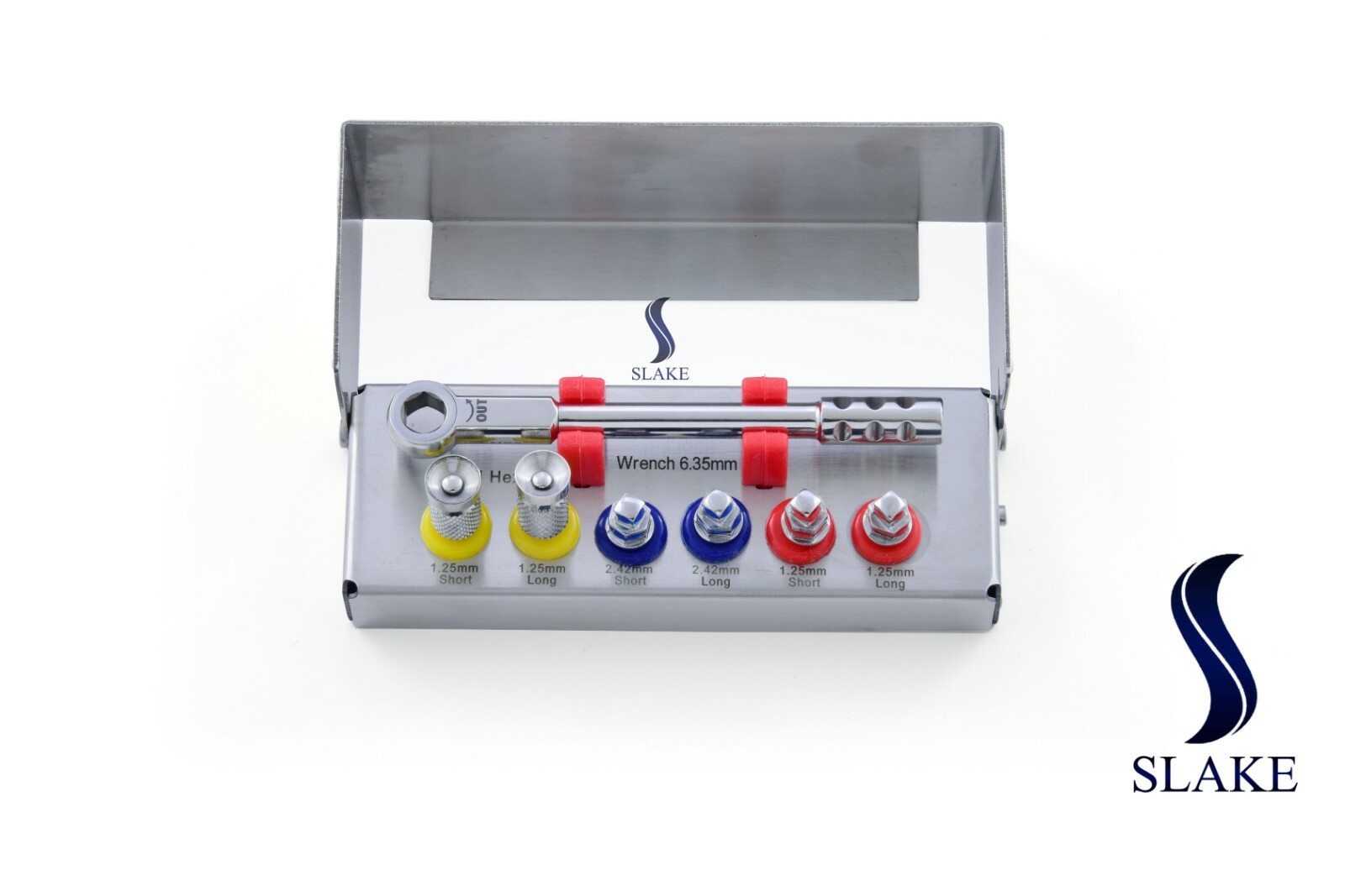 Dental Implant Rachet Wrench 6.35mm Hex Driver Hand Driver Set With Bur Holder