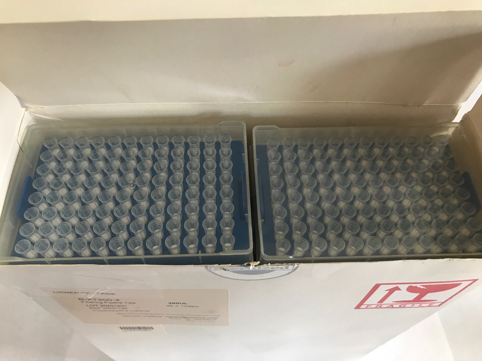 (960) LICHEN COTTAGE 200uL Universal Filtered Pipette Tips 96/Rack B-XT200-4