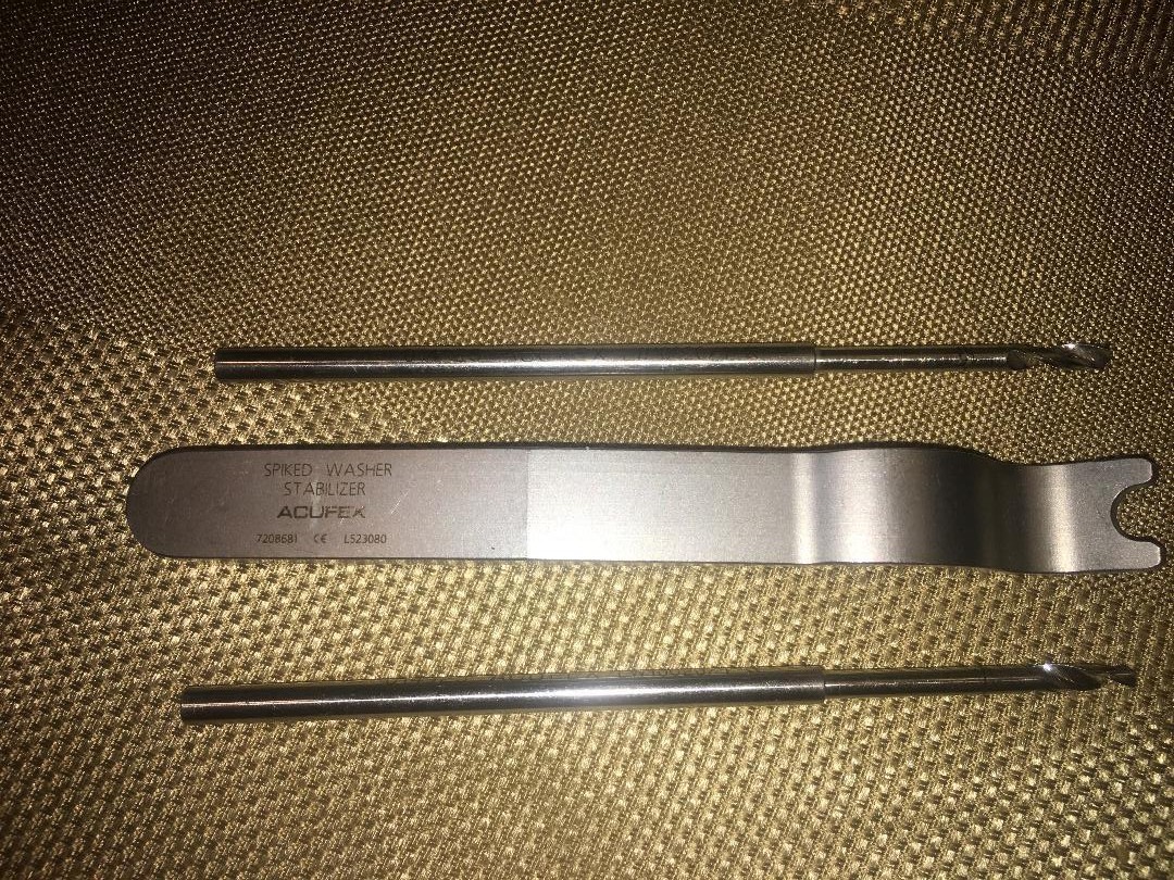SMITH NEPHEW ACUFEX SPIKED WASHER SET WITH DRILL BIT REF: 7208681/ 014925