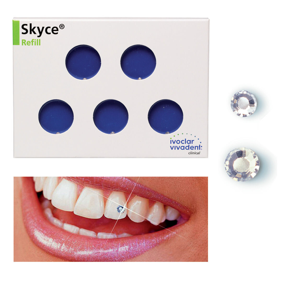 Ivoclar Vivadent Skyce Crystals Stylish Tooth Jewellery Decorative Ornaments