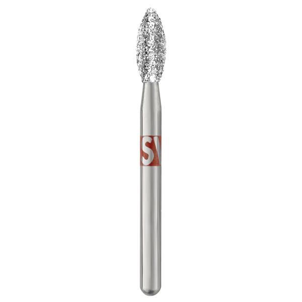 Piranha Diamonds FG 379.023 Fine Grit, Football Shaped, Single Use Diamond Bur