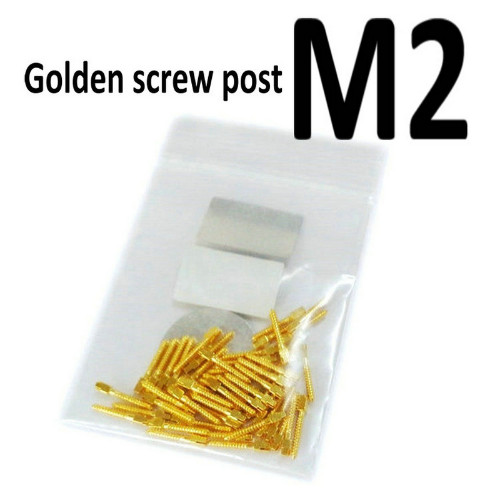 30 Pcs Dental Screw Post Endo Root Canal Conical Refills Golden/Titanium/Steel