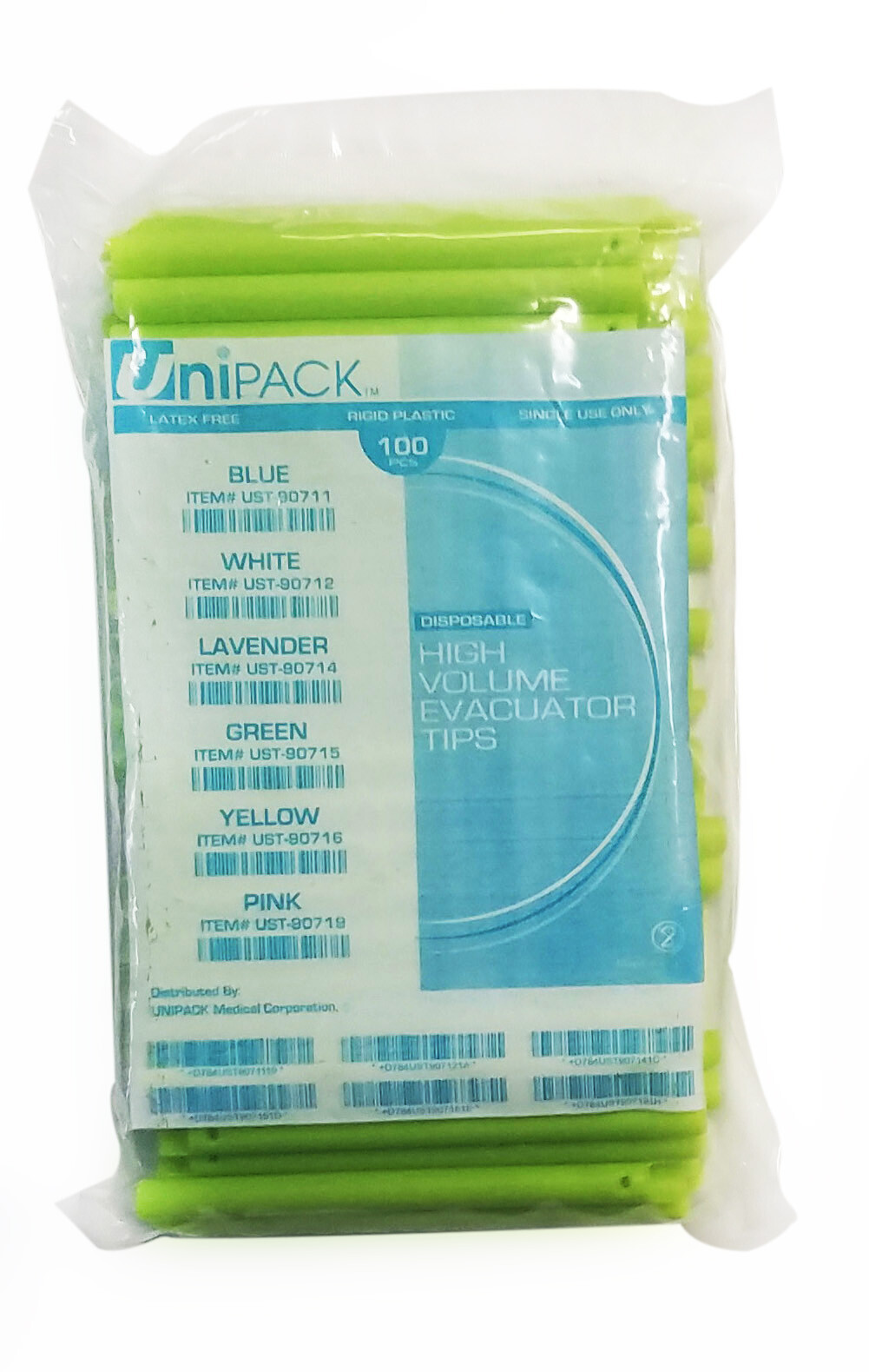 100 Green HVE EVACUATION VENTED UNVENTED DENTAL EVACUATOR TIPS SUCTION