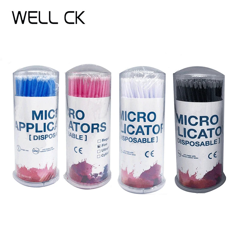 100Pcs/Bottle Dental Disposable Micro Brushes Applicators Micro Brush Dentistry