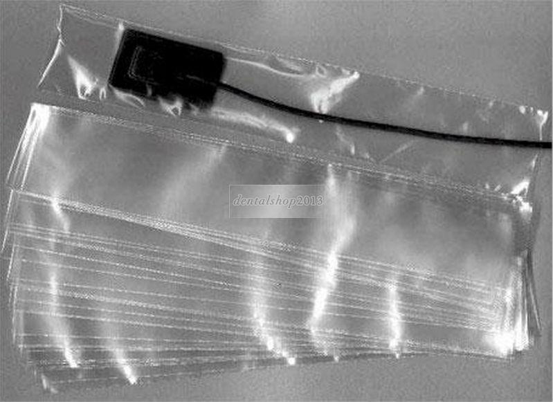 500PC Dental Disposable Plastic Sleeves Cover for X Ray Digital sensor 4 X19.7cm